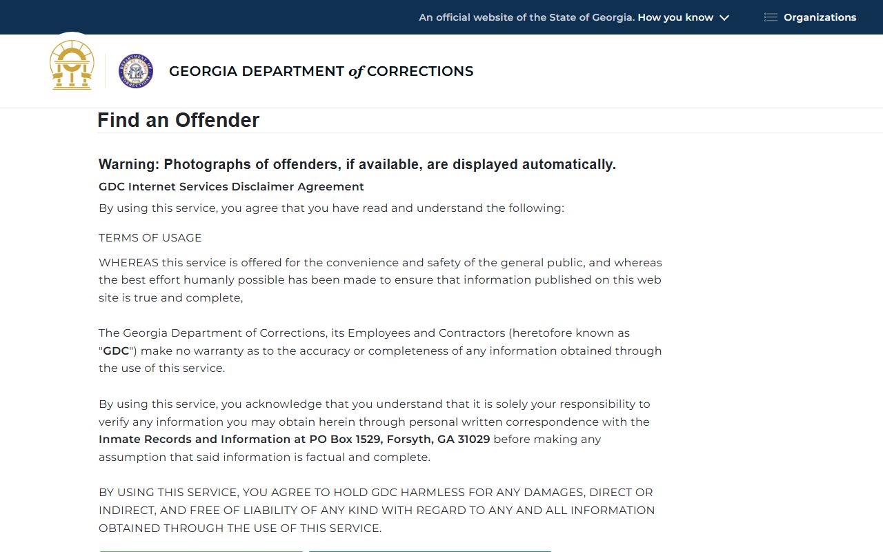 Chattooga County arrest records GDC offender search