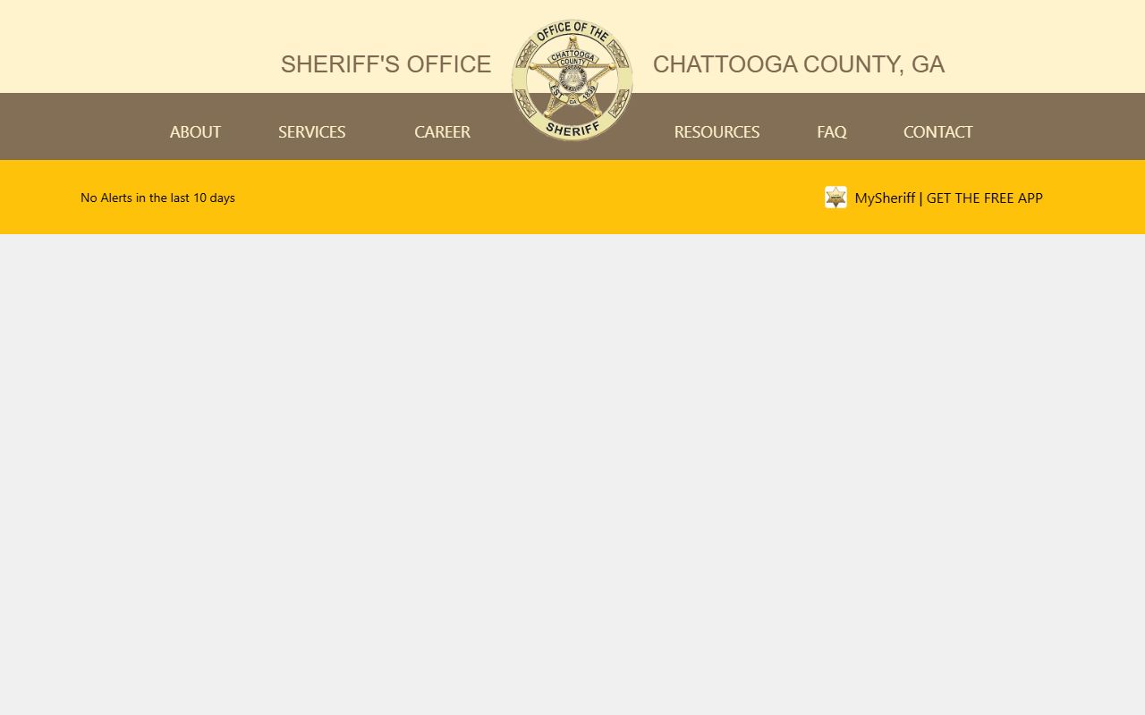 Chattooga County arrest records sheriff FAQ bond information