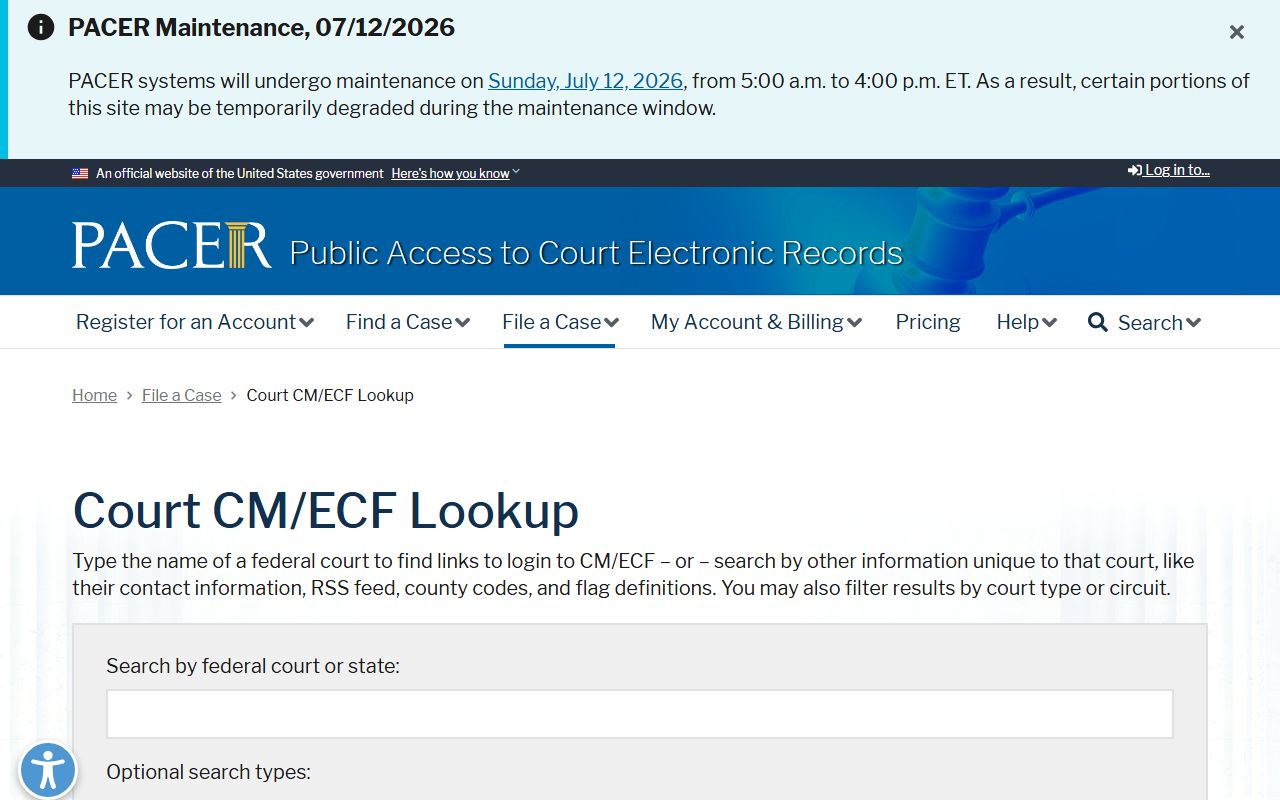 Chattooga County Superior Court records PACER court lookup