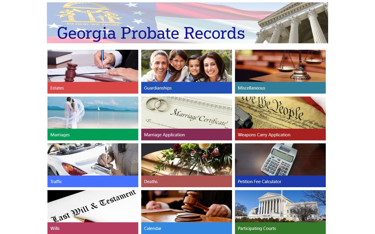 Chattooga County marriage records Georgia Probate Records application portal