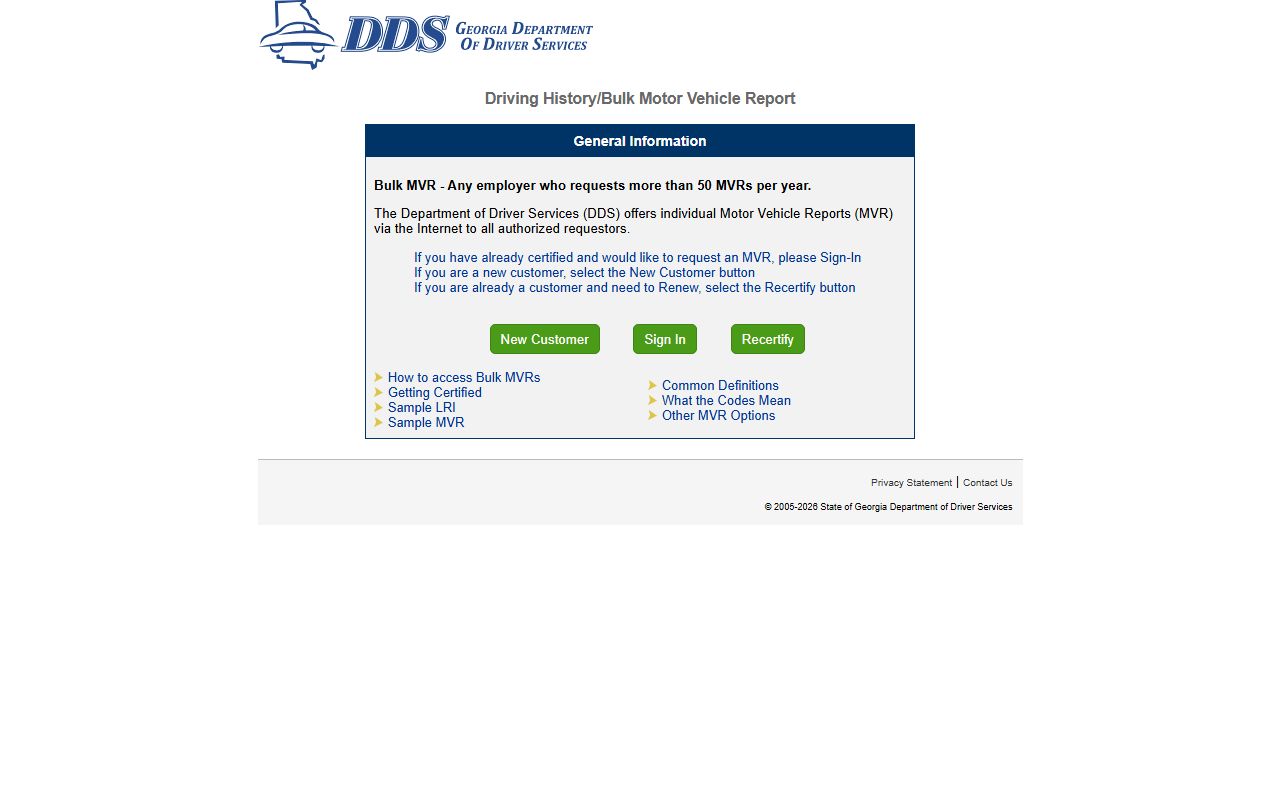 Chattooga County traffic court records DDS online MVR portal
